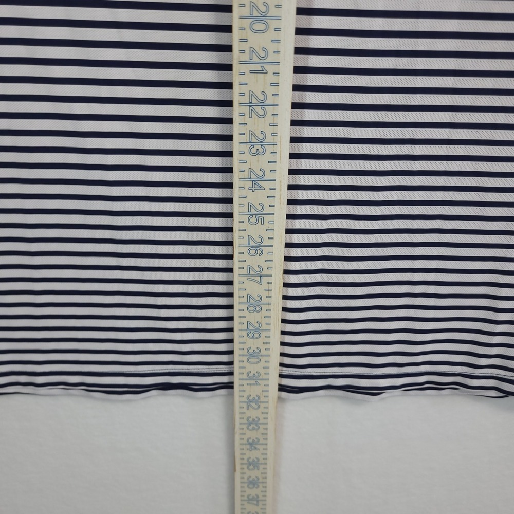 KJUS Luis Stripe Polo Shirt Mens XL Blue White MG60-F00 Short Sleeve Golf - Picture 6 of 16